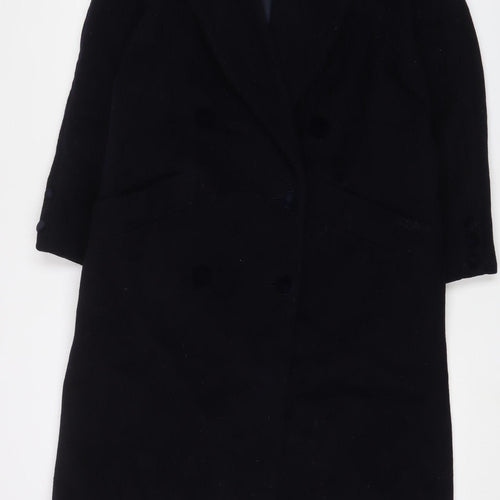 Richards Women's Black Wool Long Overcoat Size 10