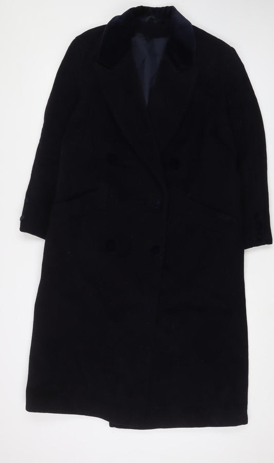 Richards Women's Black Wool Long Overcoat Size 10