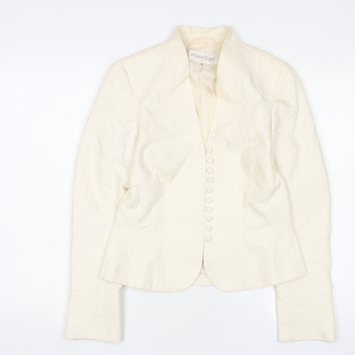 Phase Eight Women Ivory Blazer Size 10 Shawl Collar