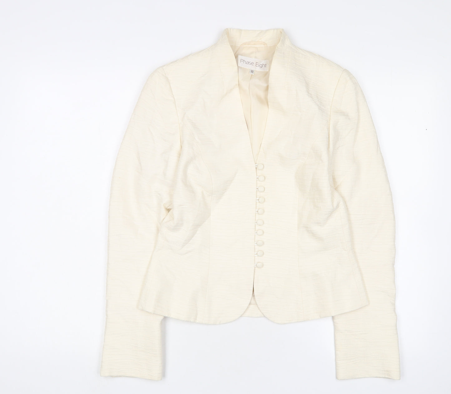 Phase Eight Women Ivory Blazer Size 10 Shawl Collar