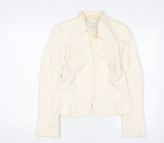 Phase Eight Women Ivory Blazer Size 10 Shawl Collar