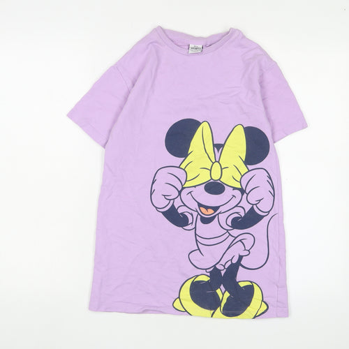 Next Girls Purple Minnie Mouse Graphic T-Shirt 8 Years