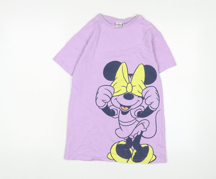 Next Girls Purple Minnie Mouse Graphic T-Shirt 8 Years