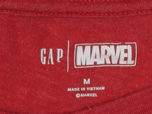 GAP Marvel Men's Red Spider-Man T-Shirt, M, Graphic Print