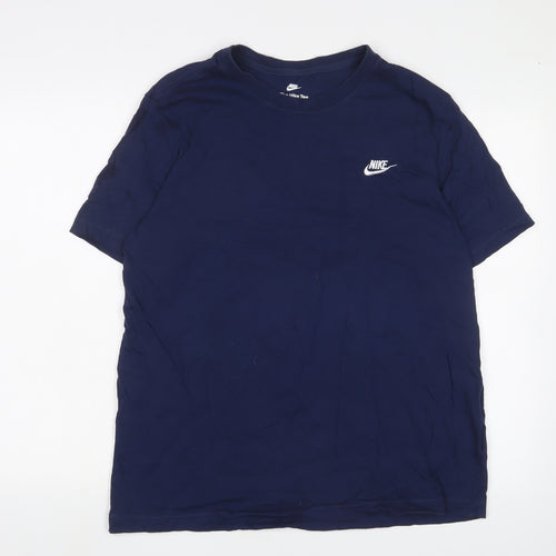 Nike Men's Blue XL T-Shirt, Crew Neck, Short Sleeve