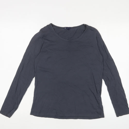 Gap Women's Grey M Basic Long Sleeve T-Shirt