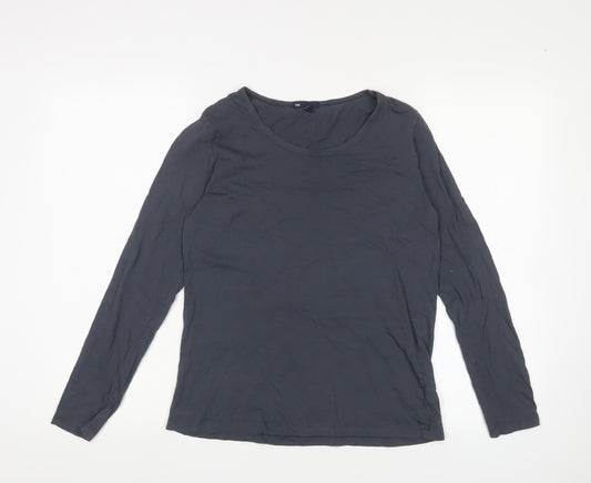 Gap Women's Grey M Basic Long Sleeve T-Shirt