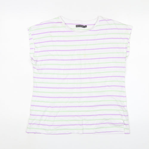 French Connection Women's Multicoloured Striped T-Shirt Size 14