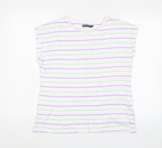 French Connection Women's Multicoloured Striped T-Shirt Size 14