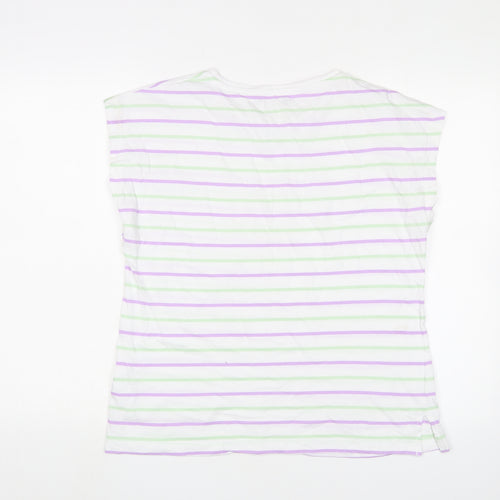 French Connection Women's Multicoloured Striped T-Shirt Size 14