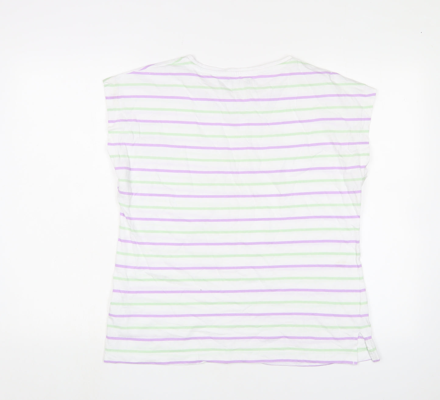 French Connection Women's Multicoloured Striped T-Shirt Size 14