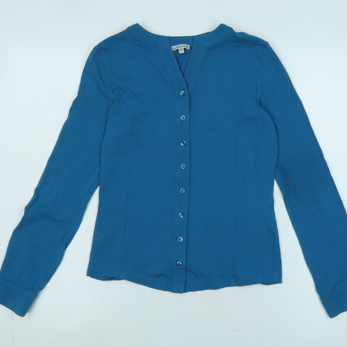 Kettlewell Women's Blue XS Button-Up Long Sleeve Top