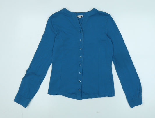 Kettlewell Women's Blue XS Button-Up Long Sleeve Top