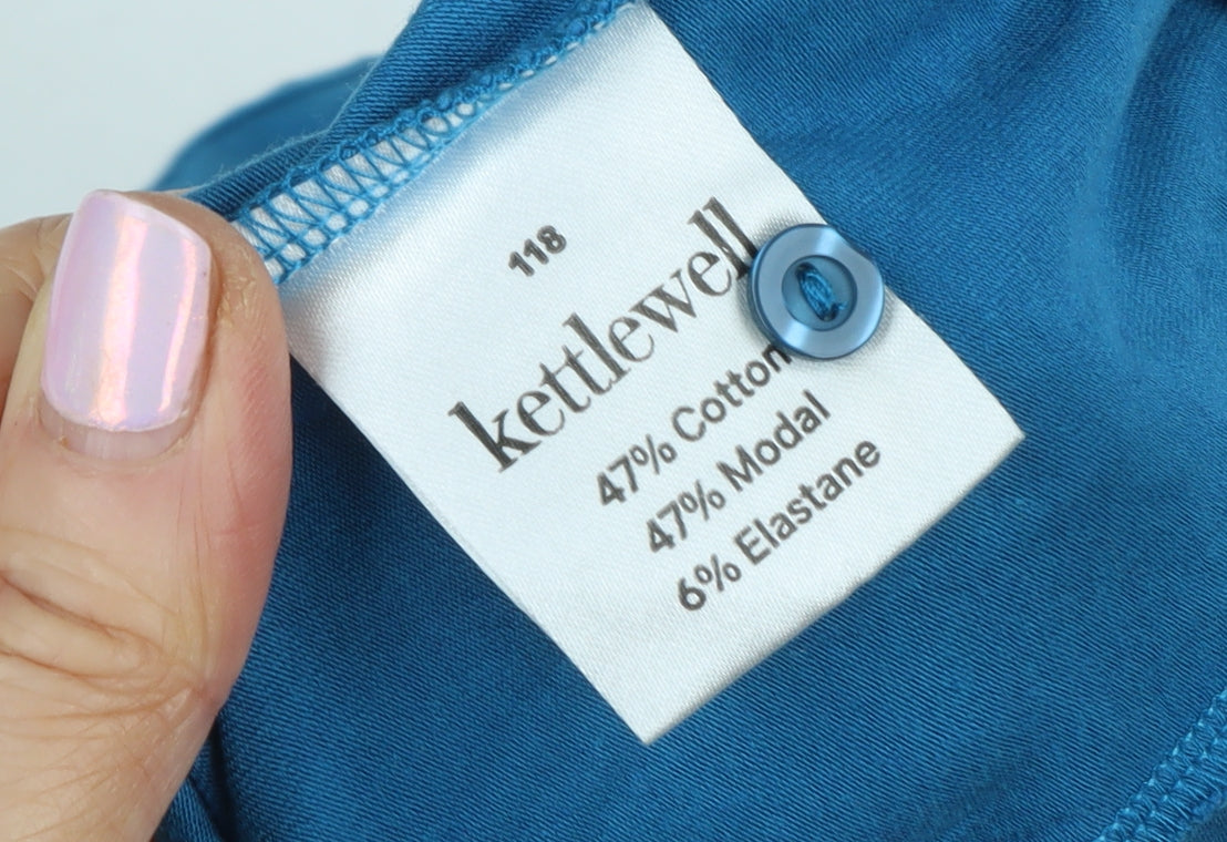 Kettlewell Women's Blue XS Button-Up Long Sleeve Top