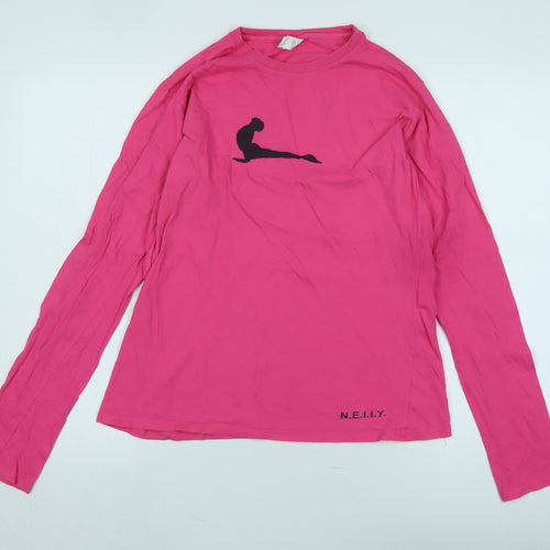 Only Pink Long Sleeve Basic T-Shirt XL Women