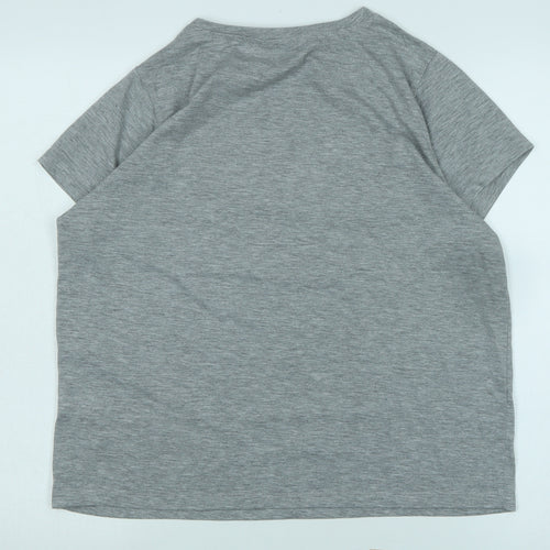 Harry Potter Unisex Grey T-Shirt L Hogwarts Sequin