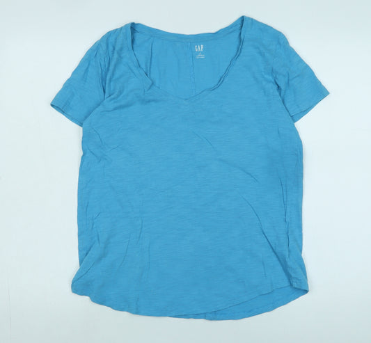 GAP Women's Blue V-Neck T-Shirt, Size M, Casual Wear