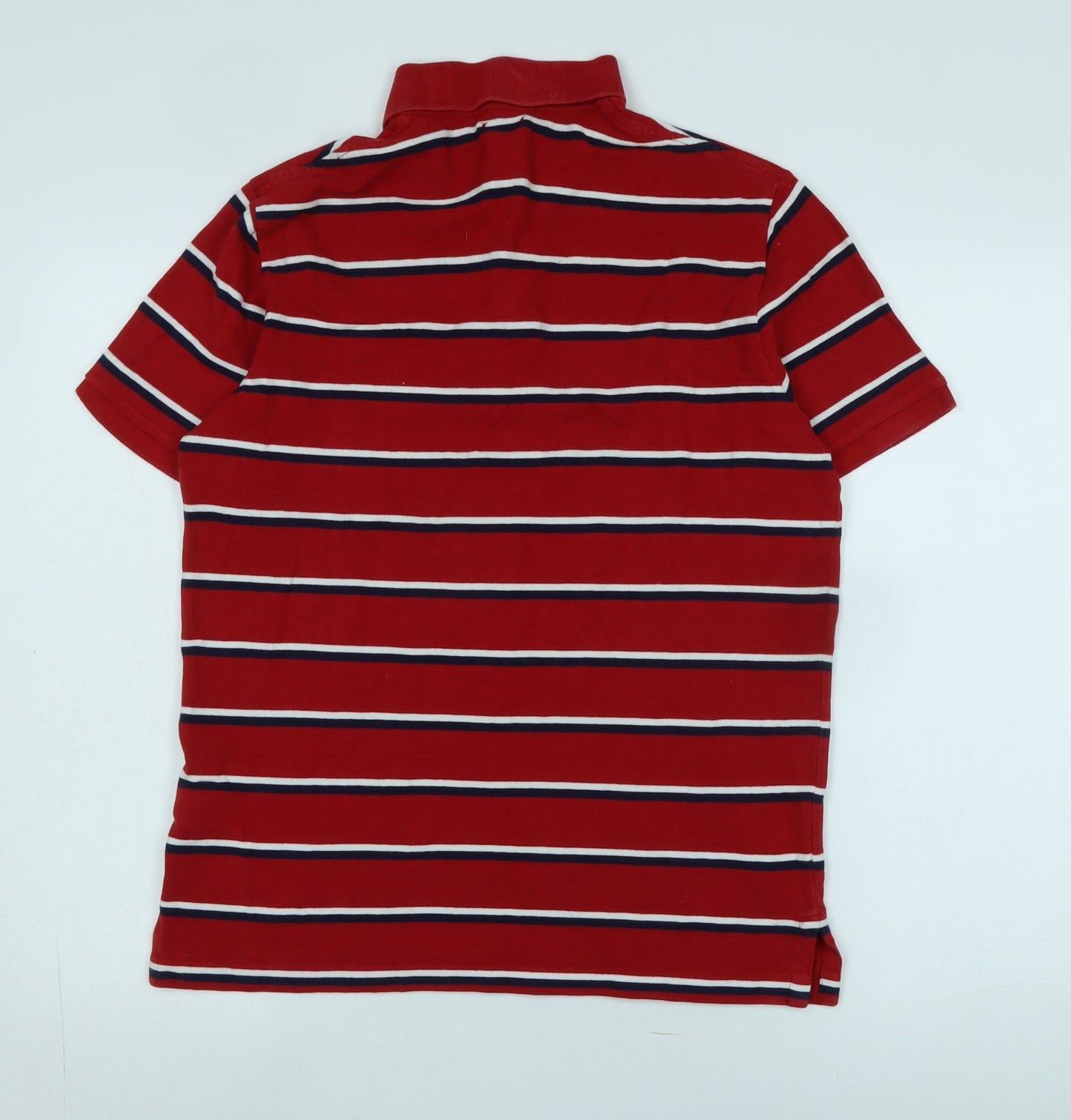 Ralph Lauren Men's Red Striped Polo Shirt M