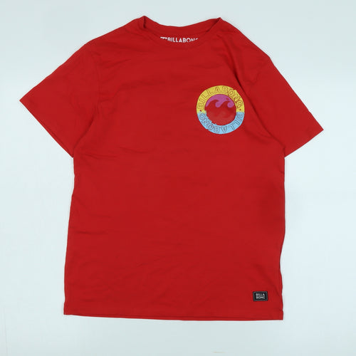 Billabong Men's Red Graphic Print T-Shirt XS