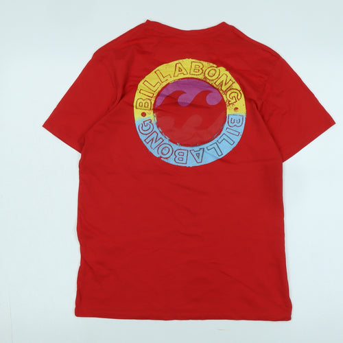 Billabong Men's Red Graphic Print T-Shirt XS