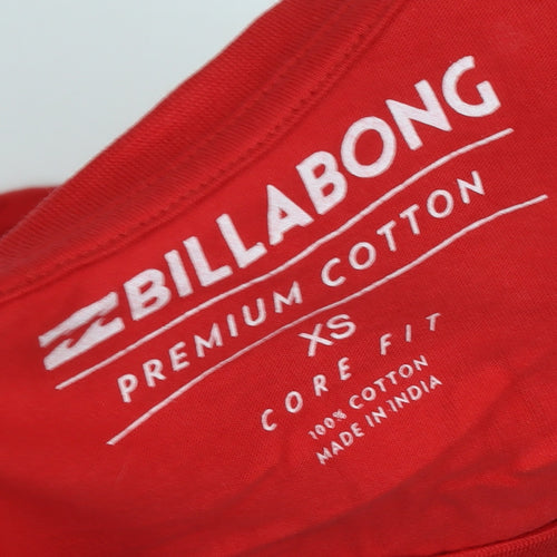 Billabong Men's Red Graphic Print T-Shirt XS