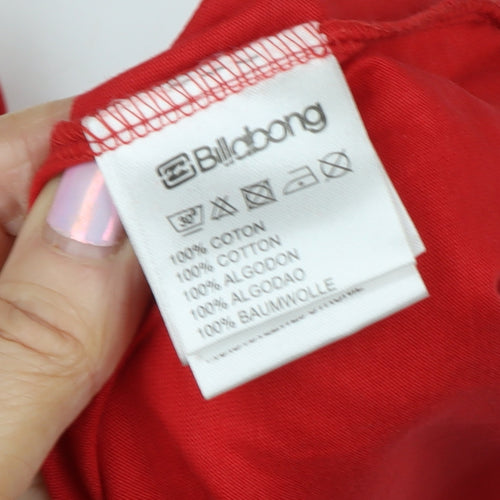 Billabong Men's Red Graphic Print T-Shirt XS
