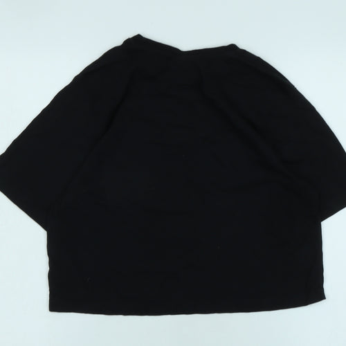 Ellesse Women's Black Cropped T-Shirt, Size 12