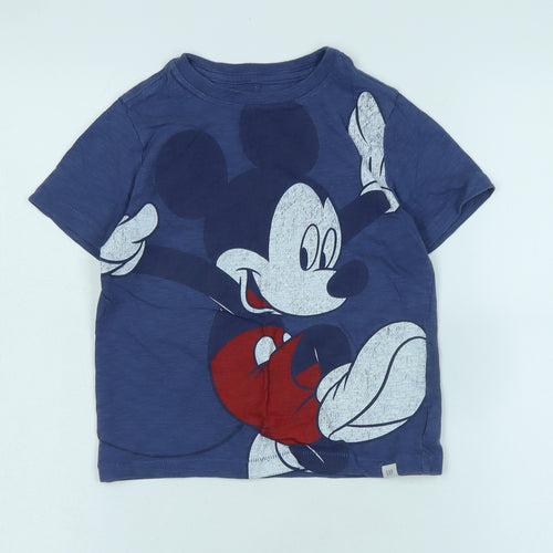 Gap Boys Blue Mickey Mouse T-Shirt 5 Years