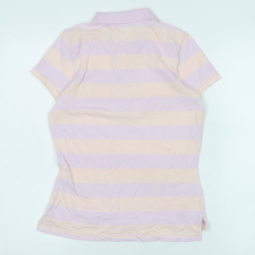 GAP Women's Multicoloured Striped Polo Shirt, Size S