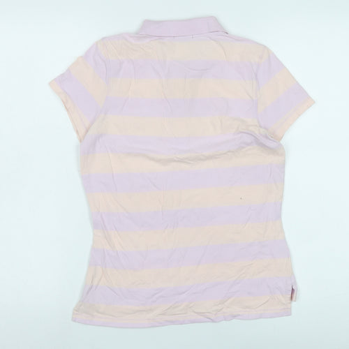 GAP Women's Multicoloured Striped Polo Shirt, Size S