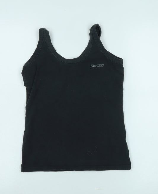 Reebok Women's Black Tank Top Size 12 Activewear