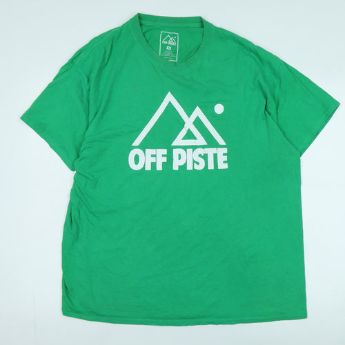 Off Piste Men's Green XL Graphic T-Shirt