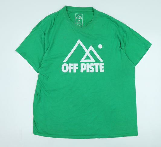 Off Piste Men's Green XL Graphic T-Shirt