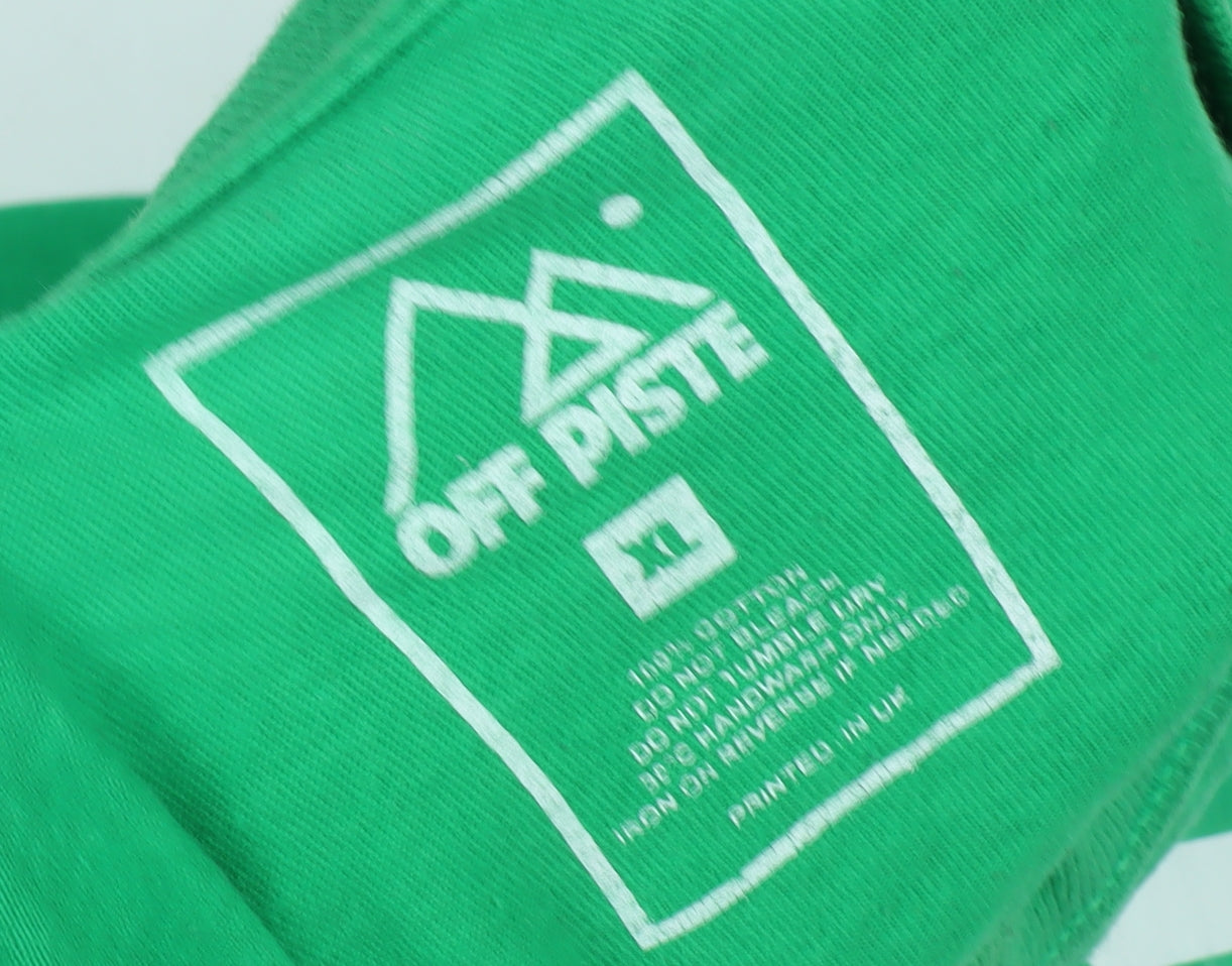 Off Piste Men's Green XL Graphic T-Shirt