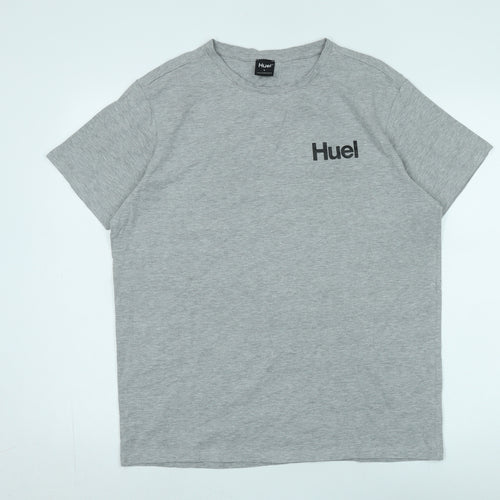 Huel Men's Grey Logo T-Shirt, Size L