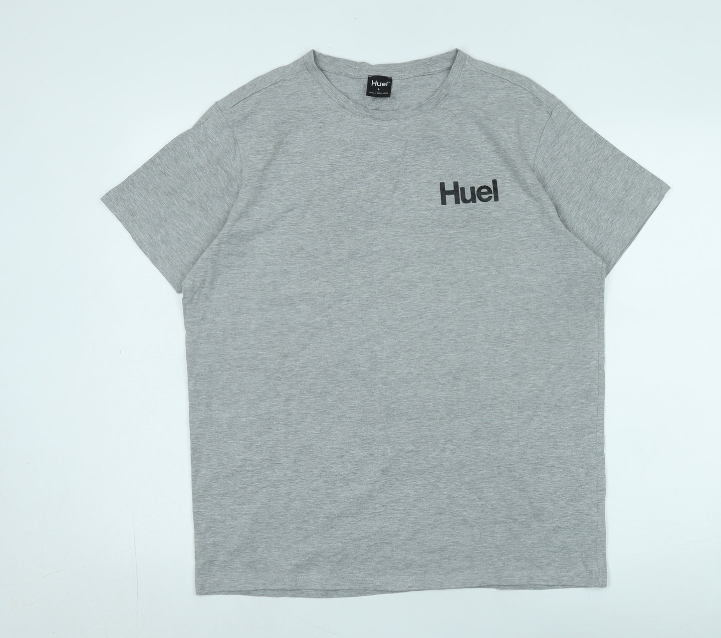 Huel Men's Grey Logo T-Shirt, Size L