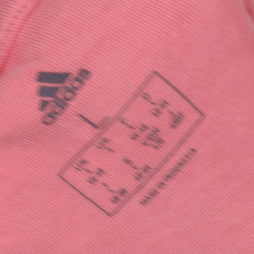 Adidas Women's Pink Crew Neck T-Shirt - Size M