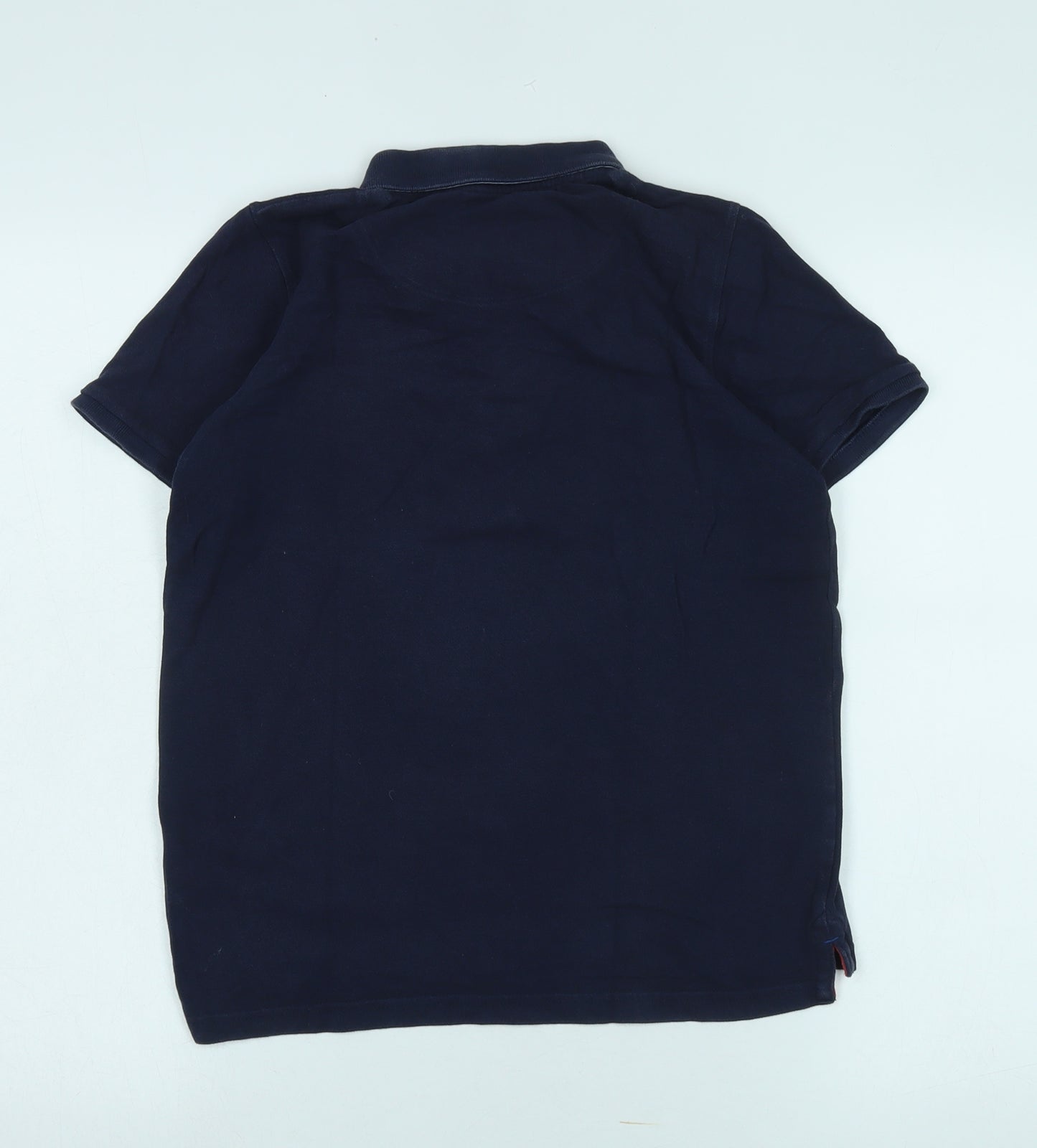 Boden Boys Blue Polo Shirt, 11-12 Years, Button Accents