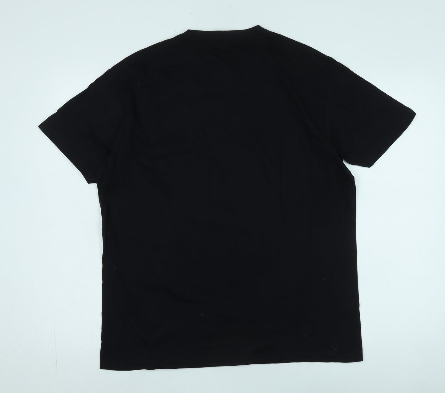 JHK Men's Black Graphic Print T-Shirt Large