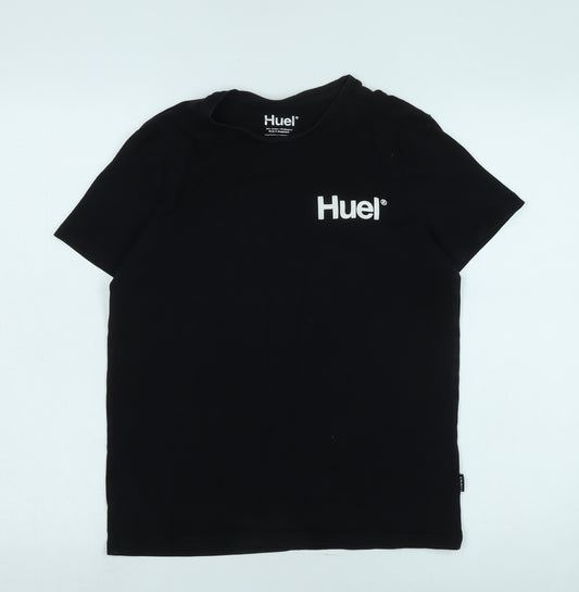 Huel Men's Black Short Sleeve Logo T-Shirt, Size S