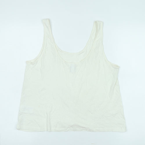 & Other Stories Women's White Basic Tank M