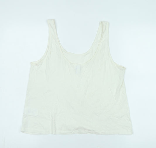 & Other Stories Women's White Basic Tank M