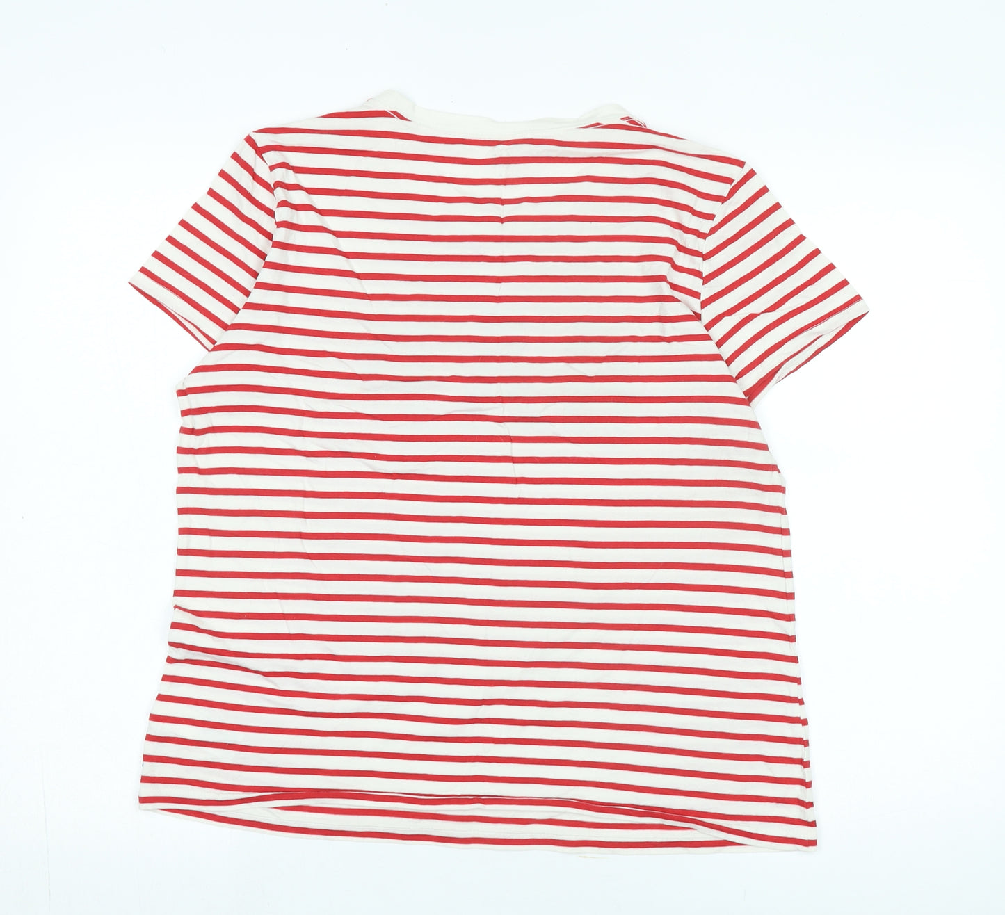 GAP Unisex Red White Striped Ringer T-Shirt XL