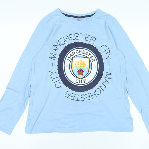 Manchester City Boys Blue Long Sleeve T-Shirt 11-12 Years