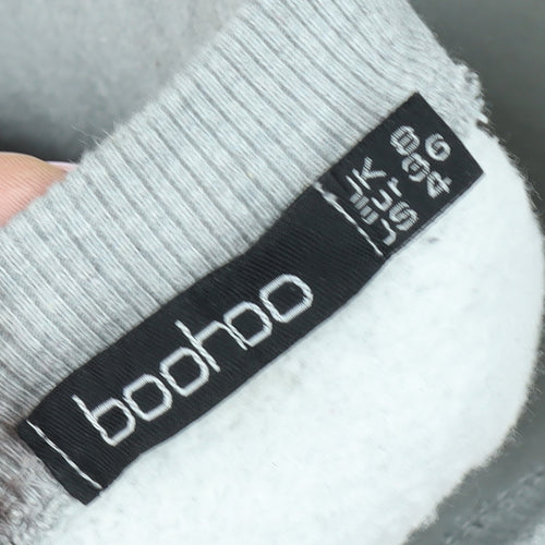 Boohoo Women's Grey Pullover Sweatshirt UK 10, Casual Jersey