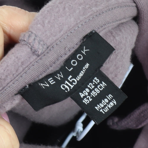 New Look Teens Purple Pullover Hoodie, Size 12, Casual Wear