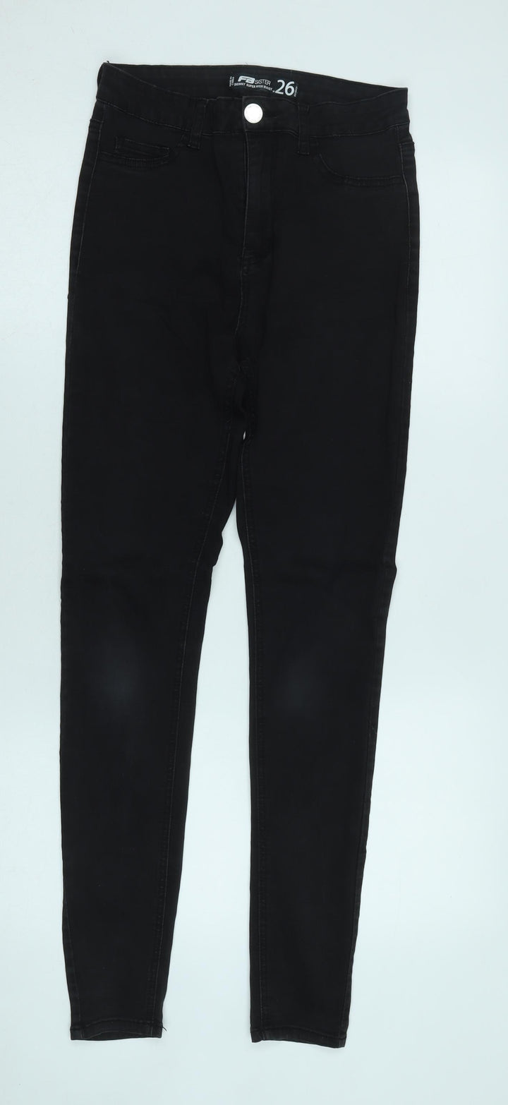 FB Sister Black Women's Skinny Jeans Size 2 High Rise