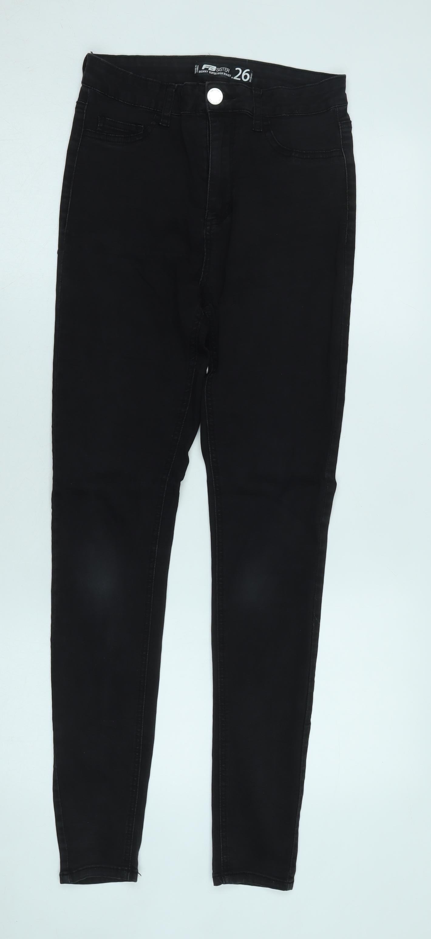 FB Sister Black Women's Skinny Jeans Size 2 High Rise