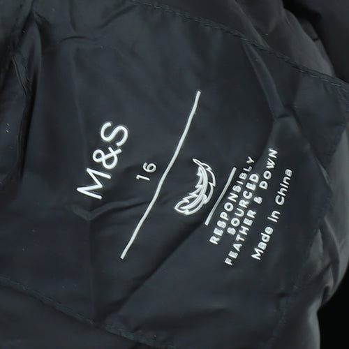 Marks and Spencer Black Women's 16 Puffer Waistcoat