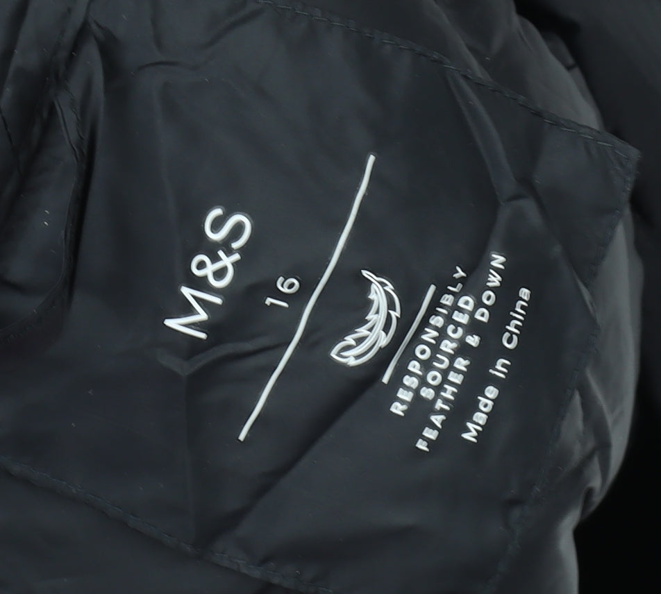 Marks and Spencer Black Women's 16 Puffer Waistcoat